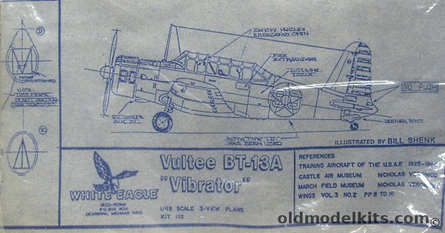 White Eagle 1/48 Vultee BT-13A Vibrator -  Bagged, 112 plastic model kit